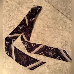 Leather and Vodka Silk Twilly